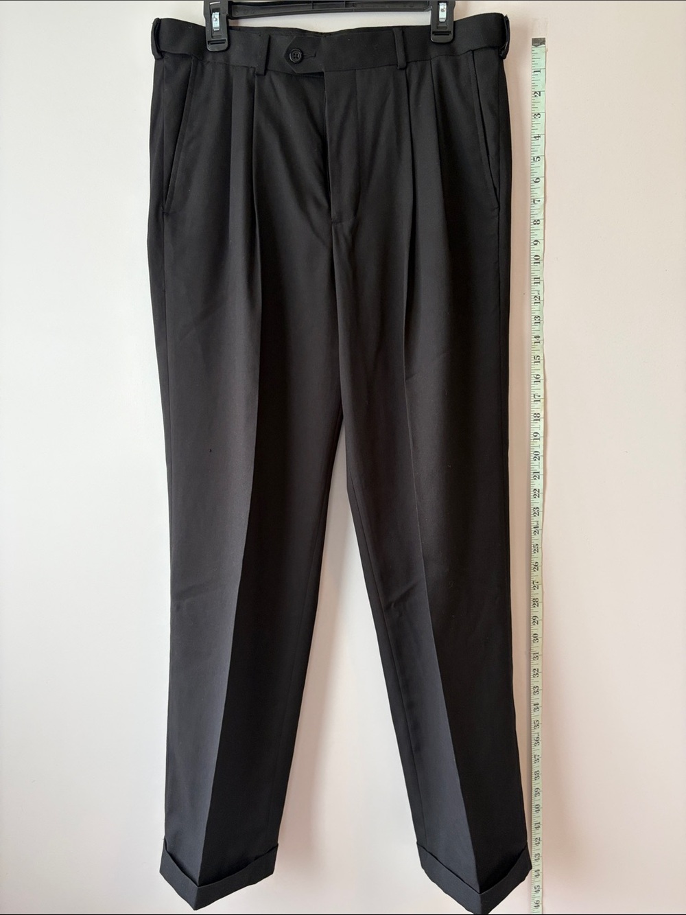George Black Pleated Men's Dress Pants
